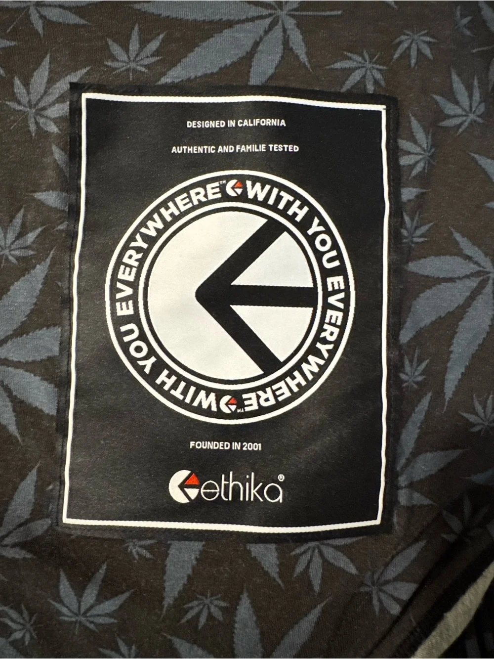 ethika Black & Gray Leaf-Print bamboo blanket